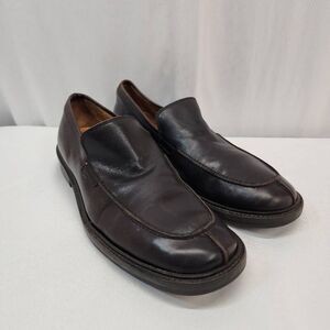 J. CREW (60813) Moc Split Toe Dress Black Loafers - MADE IN ITALY - MENS US 11 B
